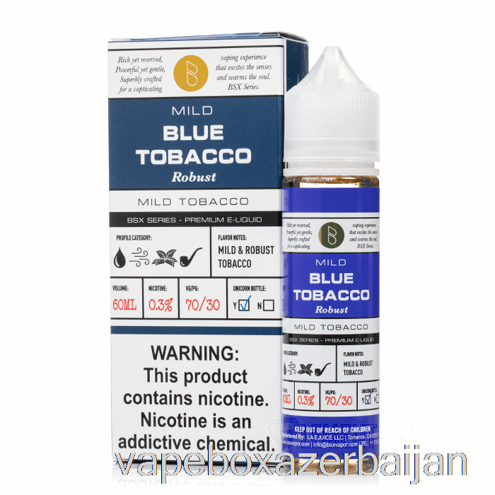 Vape Smoke Blue Tobacco - BSX Series - 60mL 3mg